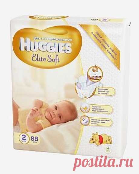 Подгузники Элит Софт Мега 2 (4-7 кг) 88 шт Хаггис (Huggies)