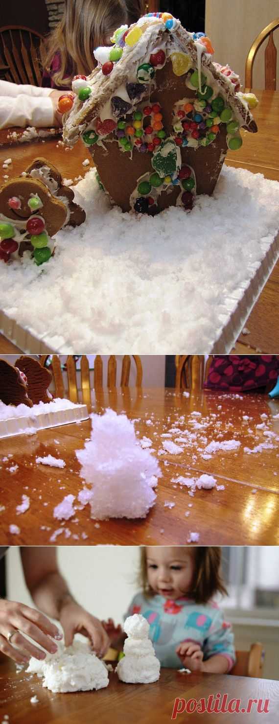 Как сделать снег своими руками | Искусственный снег своими руками | Оригинальные подарки от счастливого кота Маврика