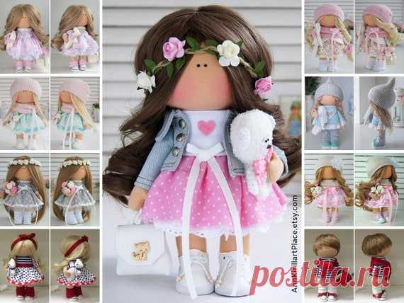 Tilda Doll Handmade Interior Decoration Doll Girl Birthday | Etsy Hello, dear visitors!  This is handmade textile doll created by Master Maria L (Kazan, Russia).  Doll can be made by Order. Doll is 25 cm (9.8 inch) tall.  All dolls on the photo are made by master Maria L. You can see all dolls by Maria L by search in our shop: