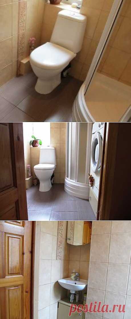 Маленькая ванная комната. Дизайн. Фото
