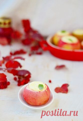 Как приготовить печеные яблоки с творогом. - рецепт, ингредиенты и фотографии