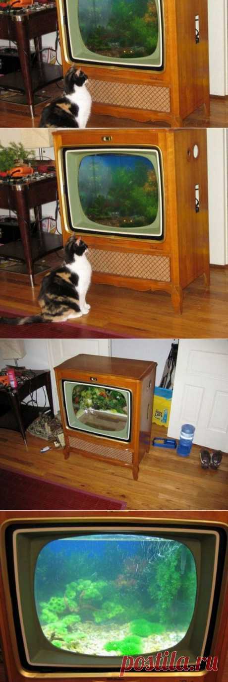 Оригинальная идея использования старого телевизора