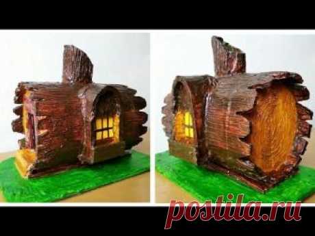 How to make beautiful fairy house very easy Material Wasted container Cardboard Acrylic colour Acrylic Wall putty Asian paints tractor emulsion