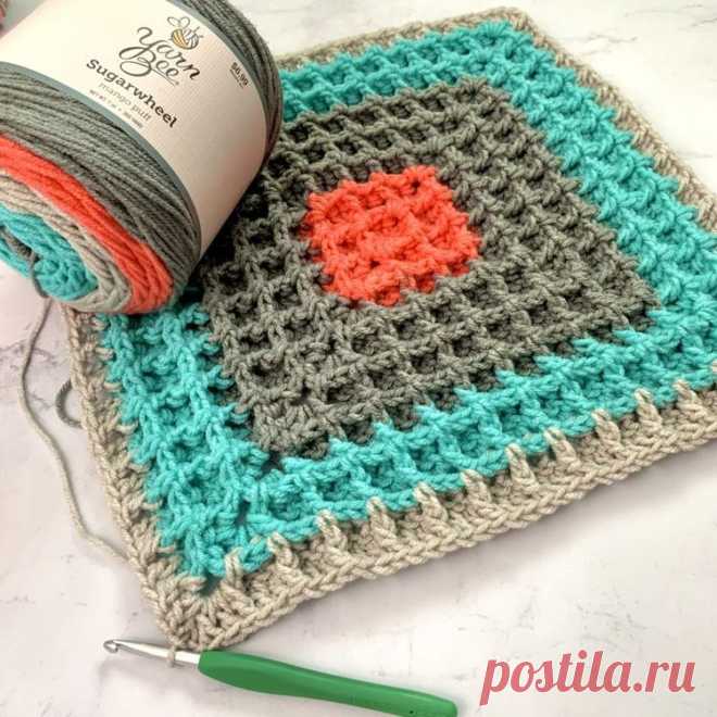 Waffle Stitch Crochet Tutorial - Handmade Learning Here Waffle Stitch, very beautiful with a fun texture and at the same time charming. You can create beautiful pieces!