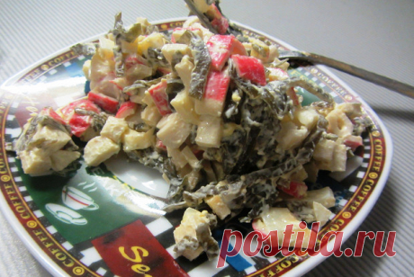 Салат из морской капусты с крабовыми палочками рецепт – европейская кухня: салаты. «Еда»