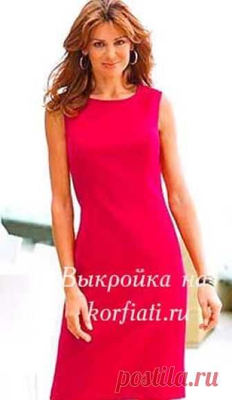 Выкройка красного платья футляр от Анастасии Корфиати