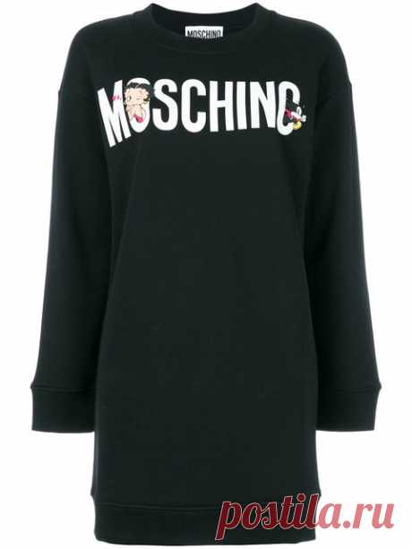 Moschino платье-свитер с Логотипом 'Betty Boop' - Farfetch Купить Moschino платье-свитер с логотипом 'Betty Boop'