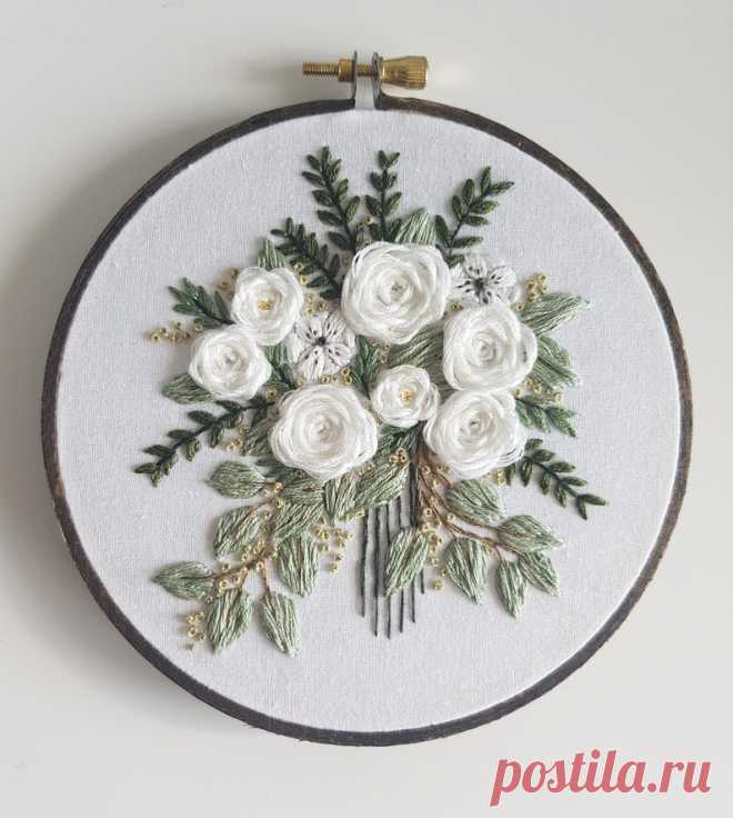 Digital Pattern Only // Custom Wedding Bouquet Embroidery // | Etsy Moldova