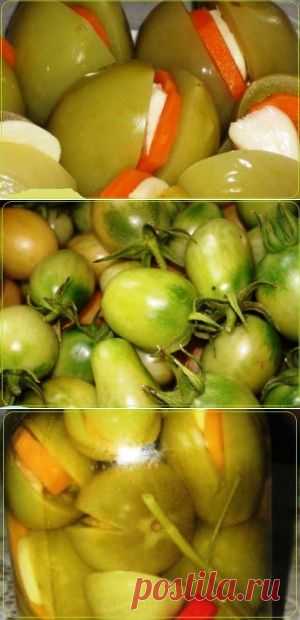 Зеленые помидоры, фаршированные морковью и чесноком | Рецепты вкусно