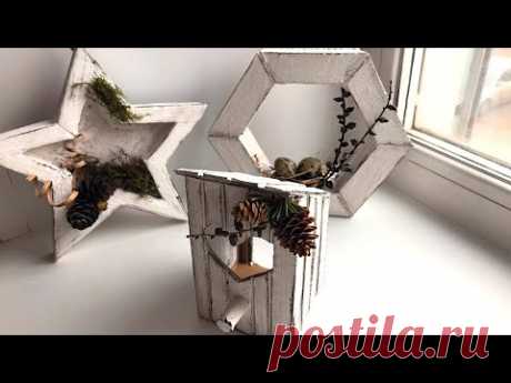 DIY: 3 Идеи декора из Картона | Декор своими руками | Простая поделка из картона