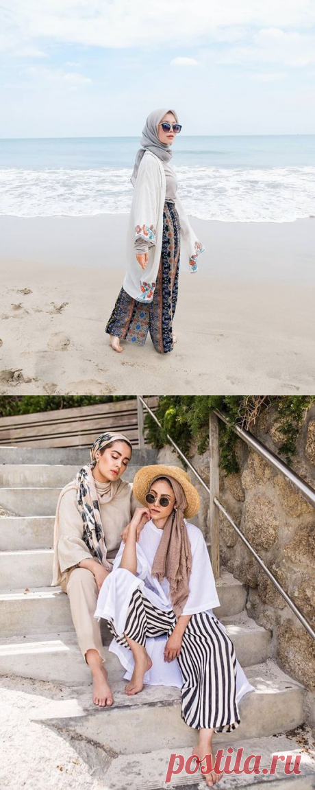 Perfect Ways To Wear Beach Outfit For Hijabis - Hijab-style.com