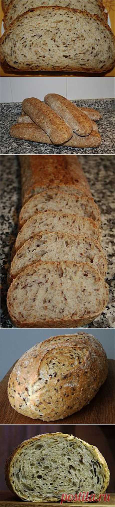 Пшеничный зерновой хлеб на закваске : Хлеб, батоны, багеты, чиабатта