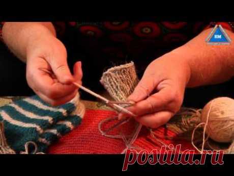 Как связать носки спицами от резинки до пятки - Урок 4 - YouTube