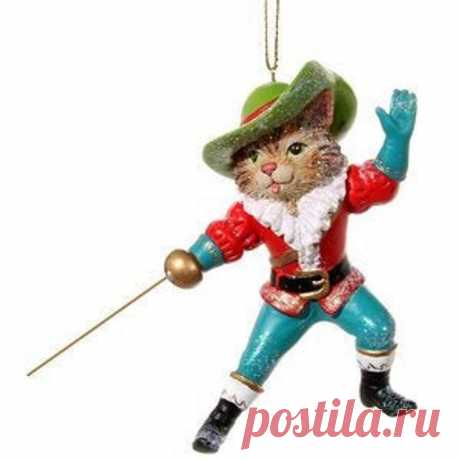 Vintage Christmas Tree Ornament Fairy Tale Character Cat in | Etsy