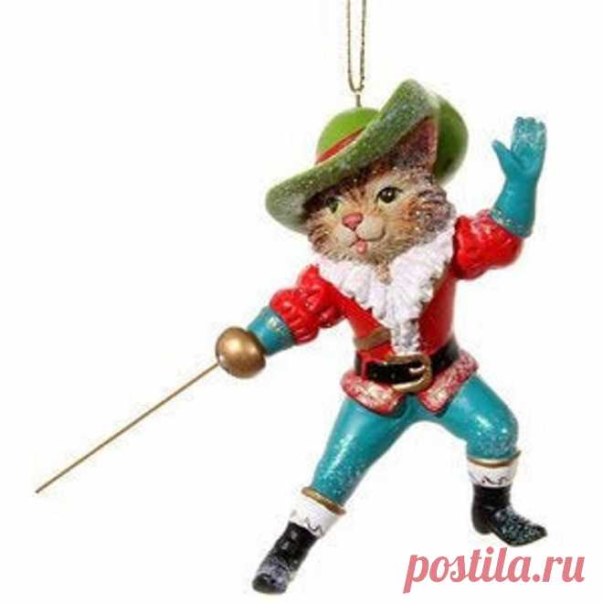 Vintage Christmas Tree Ornament Fairy Tale Character Cat in | Etsy