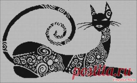 Схемы кошек и котов для филейного вязания - Страна Мам