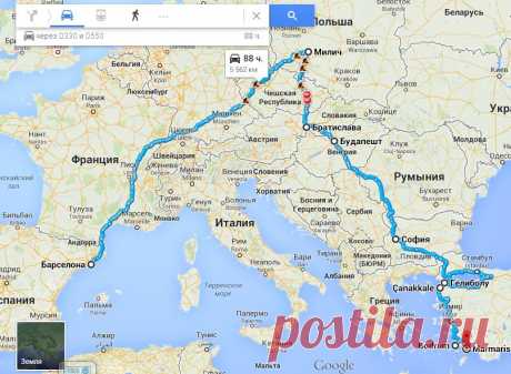 Обратная дорога с Барселоны до Польши и дорога на Мармарис