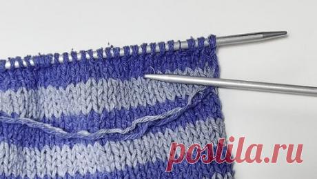 Как вязать красивые кромочные петли при цветном вязании и делать смену нити | Вяжи со мной! | Дзен