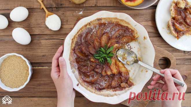 Открытый персиковый пирог - рецепты вкусных блюд от Shagalov Family
