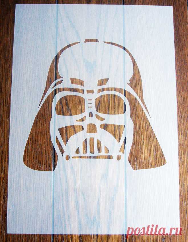 Darth Vader Stencil Mask Reusable Polypropylene Sheet for Arts
