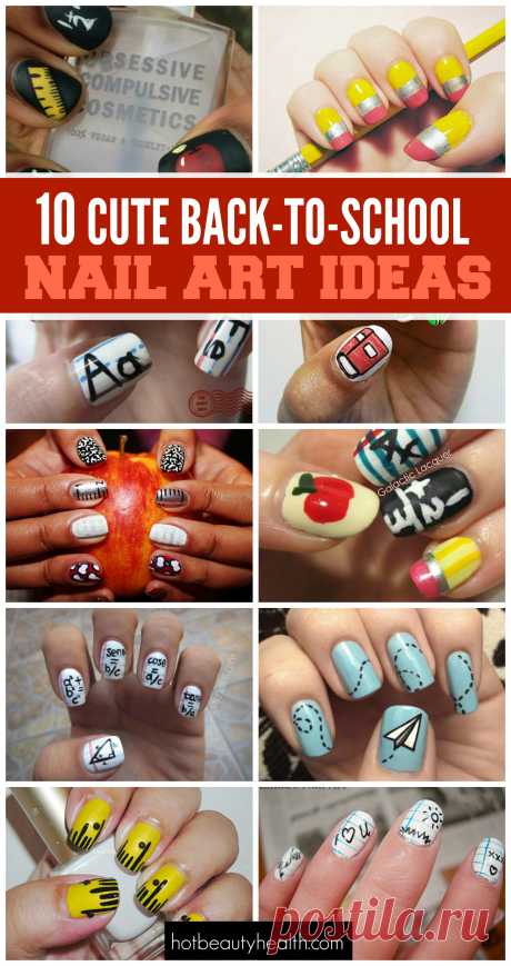 Nail Ideas: 10 Cute Back to School Nail Designs