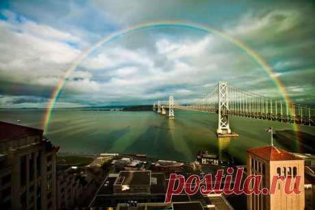 Самые красивые места планеты (фото)
Радуга над Сан-Франциско.