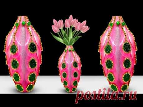 Kreasi menakjubkan vas bunga dari sendok plastik || Best  out of waste || Plastic Spoon Craft ideas