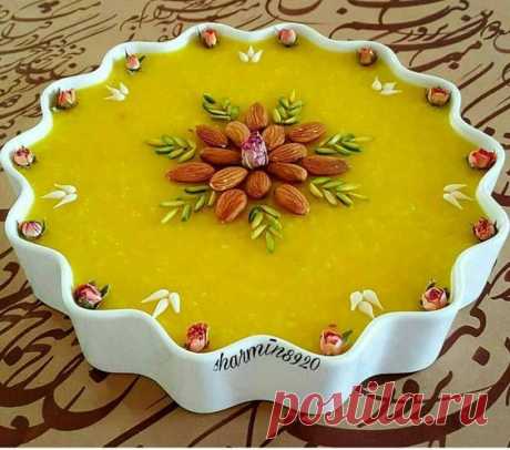 (80) Pinterest - #تزیین... تزئین زیبای شله زرد | Persian food
