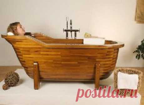 Деревянная ванна - оригинально для ванной комнаты - Сосед-Домосед