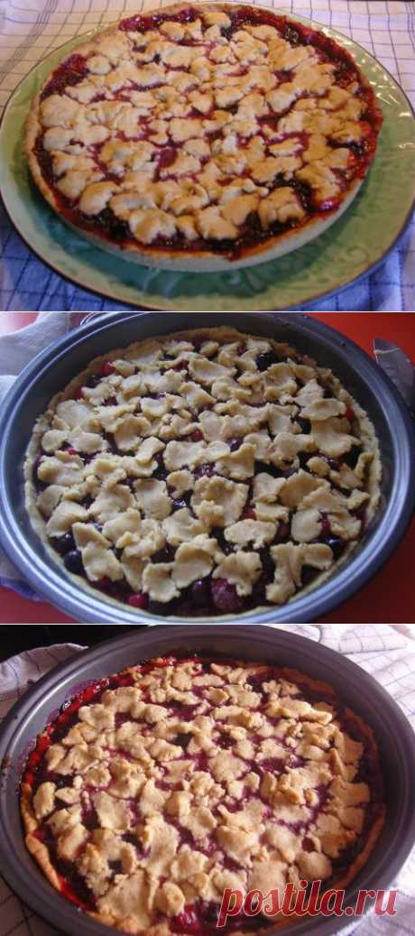 &quot;Кудрявый&quot; песочный пирог с ягодами | 4vkusa.ru