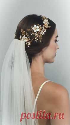 #crown #FLORIANA #garland #Hair #HAIRPINSflower #tiara #Wedding