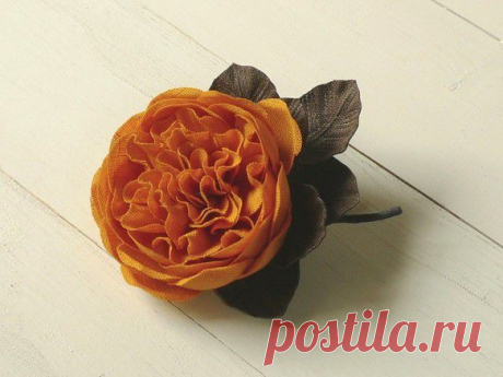 Белье цветок Английский Роза темно-желтый оранжевый | корсаж | ручной обработки почтовых заказов и продаж Creema