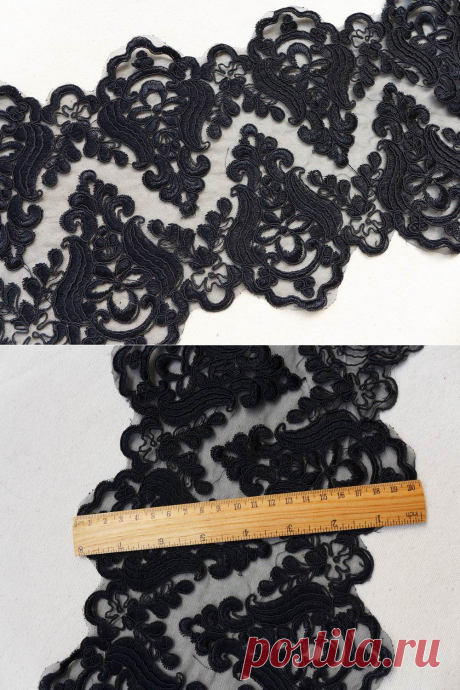 434Р--ЯРД--Черный ушко шнур сетки Алансон Кружево отделкой для Haute Couture, свадебное платье Свадебное платье решений купить в магазине LaceTime Official Store на AliExpress