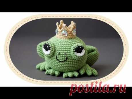Царевна лягушка амигуруми крючком. Crochet frog amigurumi.