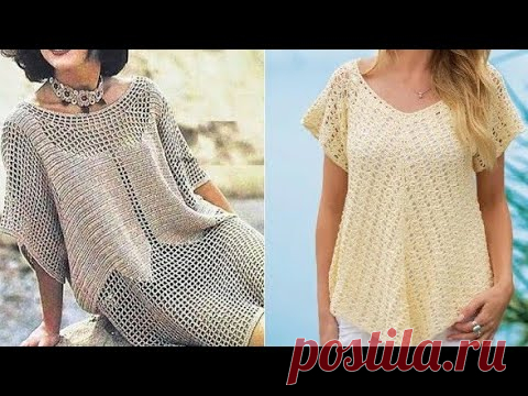 Вязание крючком туника на лето схемы - Crochet tunic for summer schemes