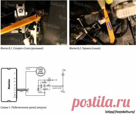 Установка сигнализации на Toyota Highlander, Точки подключения Тойота Хайлендер, StarLine D94 - Ремонт Тойота