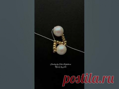 Делаем украшение - быстро и просто ✨ #бисероплетение #бисер #beads #beading #seedbeads #diyjewelry