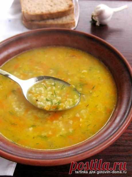 Суп из пшена с чесноком • Белорусская кухня