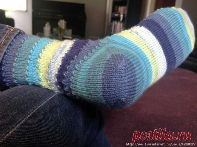 НОСКИ С НЕОБЫЧНОЙ ПЯТКОЙ - ПРАКТИЧНЫЙ СПОСОБ. AFTERTHOUGHT HEEL SOCKS BY LAURA LINNEMAN.