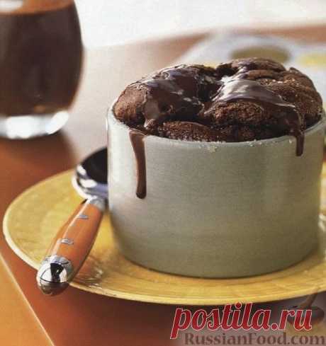Рецепт: Шоколадное суфле с шоколадным соусом на RussianFood.com