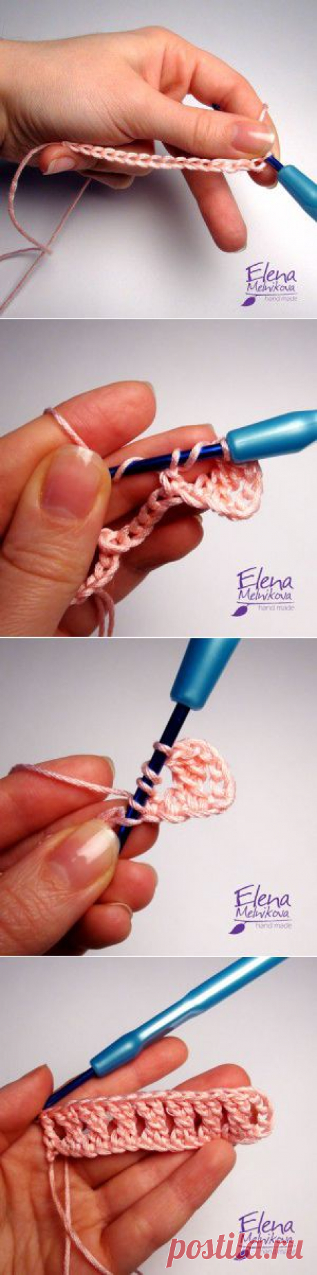Перекрещенные столбики с накидом | Crochet-Story.ru