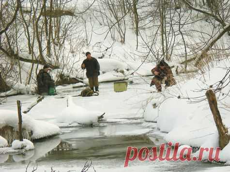 На льду малой реки - Рыбалка - Охотники.ру