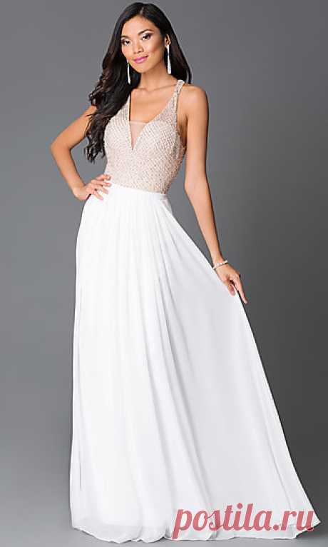 Dresses, Formal, Prom Dresses, Evening Wear: Open Back Sleeveless Prom Dress G584