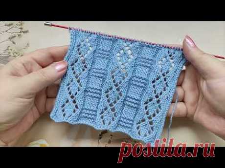 Lace Diamond Stitch | Ajour-Rautenmuster stricken | Punto Rombi ai ferri | Point de Losanges Ajourés