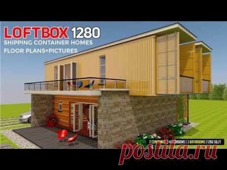 This video brings to you LOFTBOX 1280. This is a Modern Shipping Container House designed using two, 40 foot Shipping Containers, to create a 1280+ square fo...