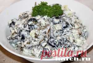 Картофельный салат с морской капустой и маслинами “Волна” | Харч.ру - рецепты для любителей вкусно поесть