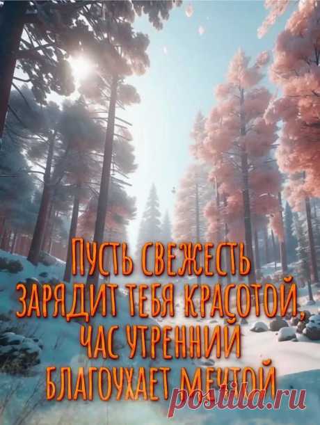 Зимняя открытка доброе утро, подзняя осень