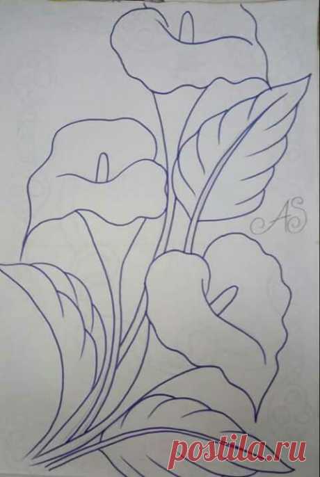 pillow calla lily embroidery patterns - Búsqueda de Google