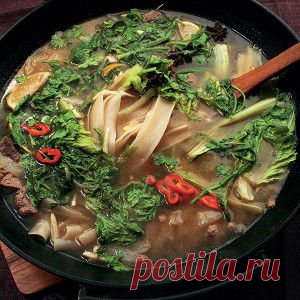 Суп с рисовой лапшой и бараниной рецепт – китайская кухня: супы