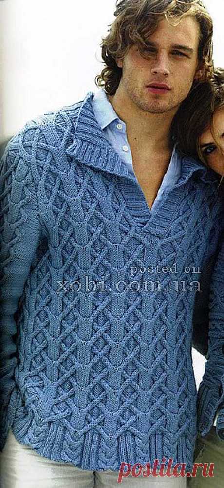 вязаный мужской свитер